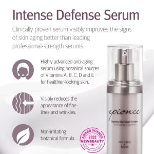 Epionce Intense Defense Serum – Anti-Aging Facial Serum with Vitamin C, Vitamin E, Vitamin D, A, B, & Niacinamide, Dermatologist Skincare