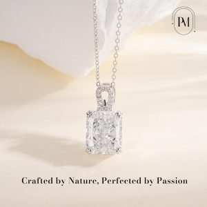 PurpleMoon Silver Necklace for Women, 18k White Gold Plated Infinity Love Birthstone Pendant, Elegant Jewelry Gift for for Her, Mom, and Wife