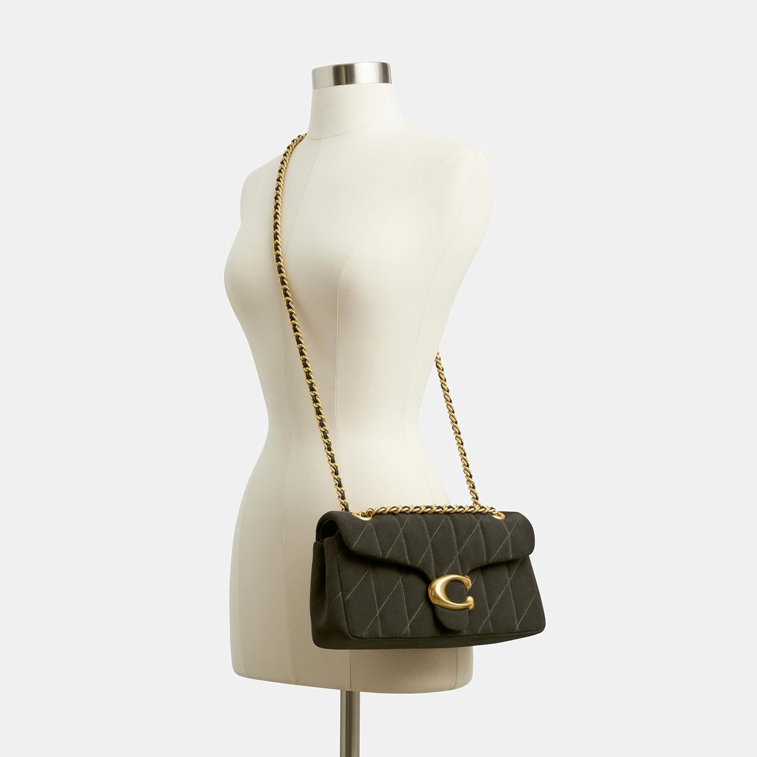 Coach Quilted Suede Tabby Shoulder Bag 26 with Chain - Image 5