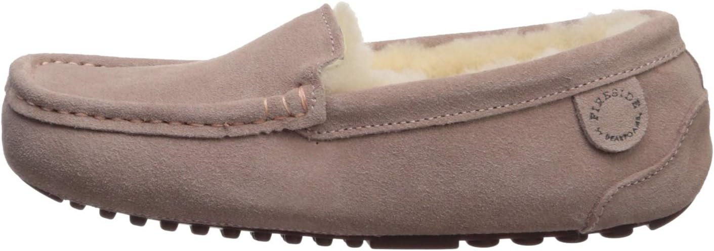 Fireside By Dearfoams Women's Mel Moccasin Shearing Slipper, Memory Foam Suede Loafer, Indoor/Outdoor Slip-in House Shoes - Image 9