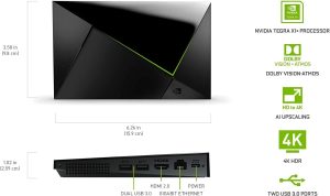 NVIDIA SHIELD Android TV Pro Streaming Media Player; 4K HDR movies, live sports, Dolby Vis...