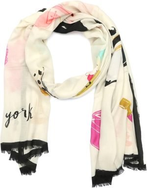 kate spade new york Women’s Things We Love Viscose Oblong Scarf, Stylish & Lightweight Fashion Accessory