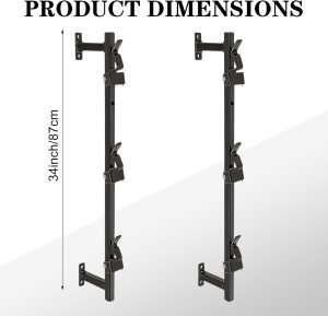 Weed Eater Rack Trimmer Racks for Enclosed Trailers 3 Place Landscape Trimmer Edger Locking Holder for Enclosed Trailers & Walls Steel Landscape Truck Holder Lawn Equipment Accessories