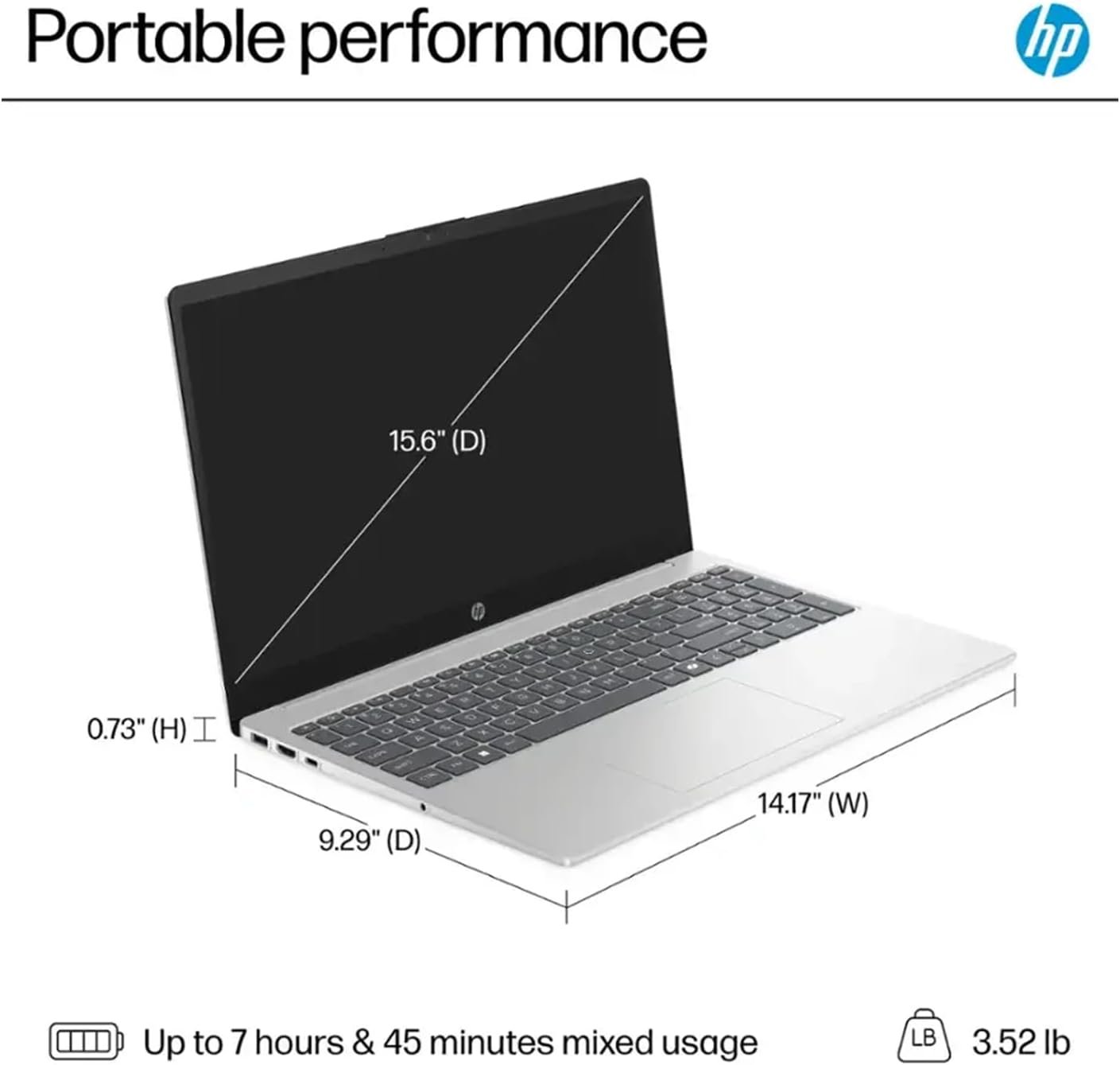 HP Ultrabook 15.6" FHD Laptop for Business & Academic | Powerful Intel Core i7-1255U up to 4.7GHz | 32GB RAM - 1TB Storage (512GB PCIe SSD&512GB External) | Webcam | Win11 Pro | WOWPC Bundle - Image 9