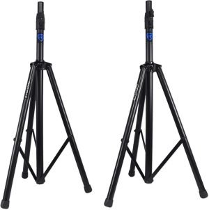 Rockville RVSS3 Pair Tripod Push Button DJ PA Speaker Stands+Air Lowering System