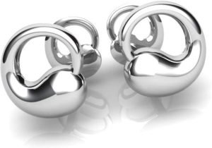 Sterling Silver Circular Terrance Cufflink for Men – Luxury Men’s Cuff Links With Elegant Gift Box – Crafted With .925 Sterling Silver – Suitable for All Occasions
