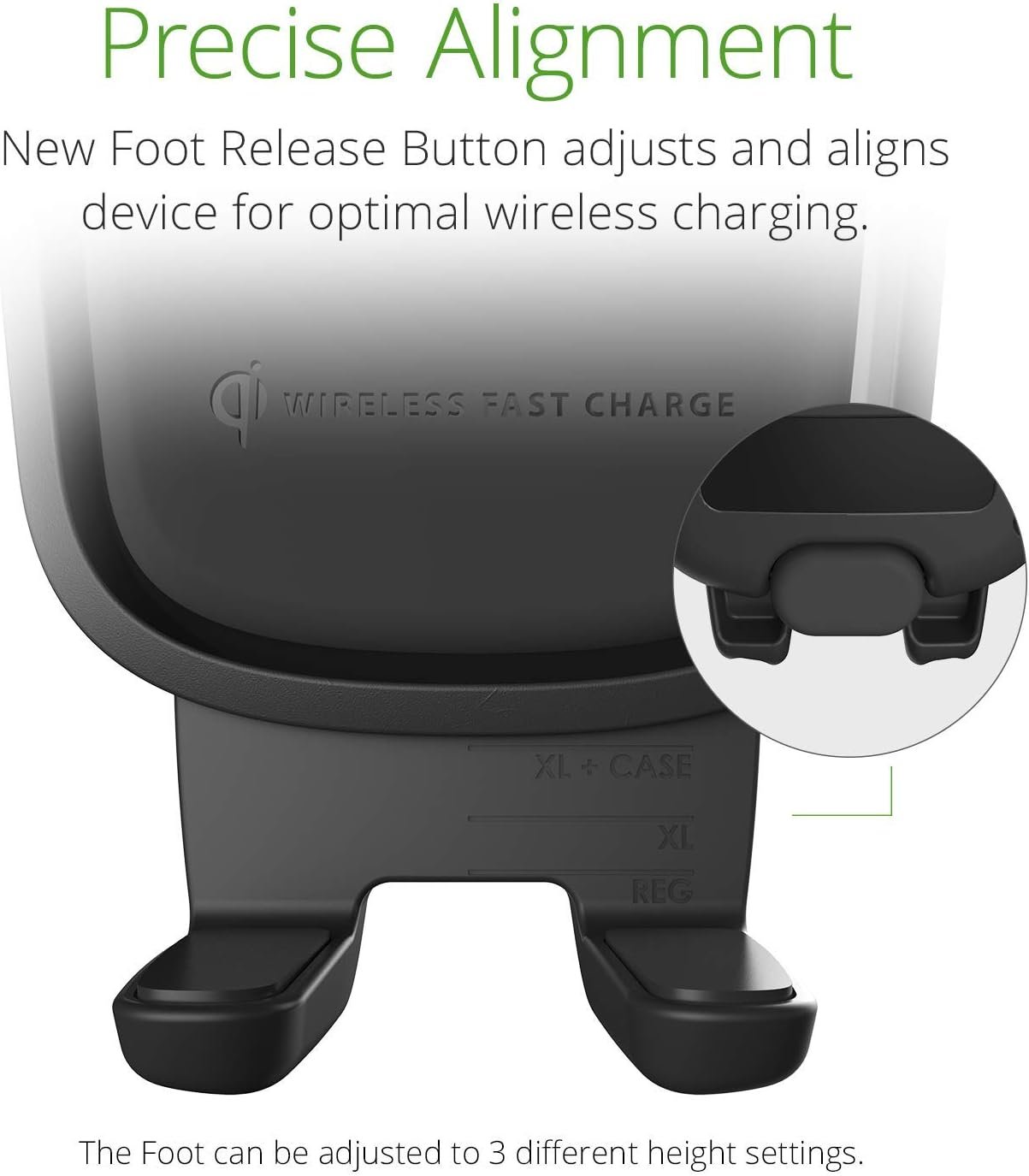 iOttie Car Charger Easy One Touch Wireless 2 Qi Charging CD Slot + Air Vent Combo Phone Mount for iPhone, Samsung Galaxy, Huawei, LG, Smartphones, Black - Image 5