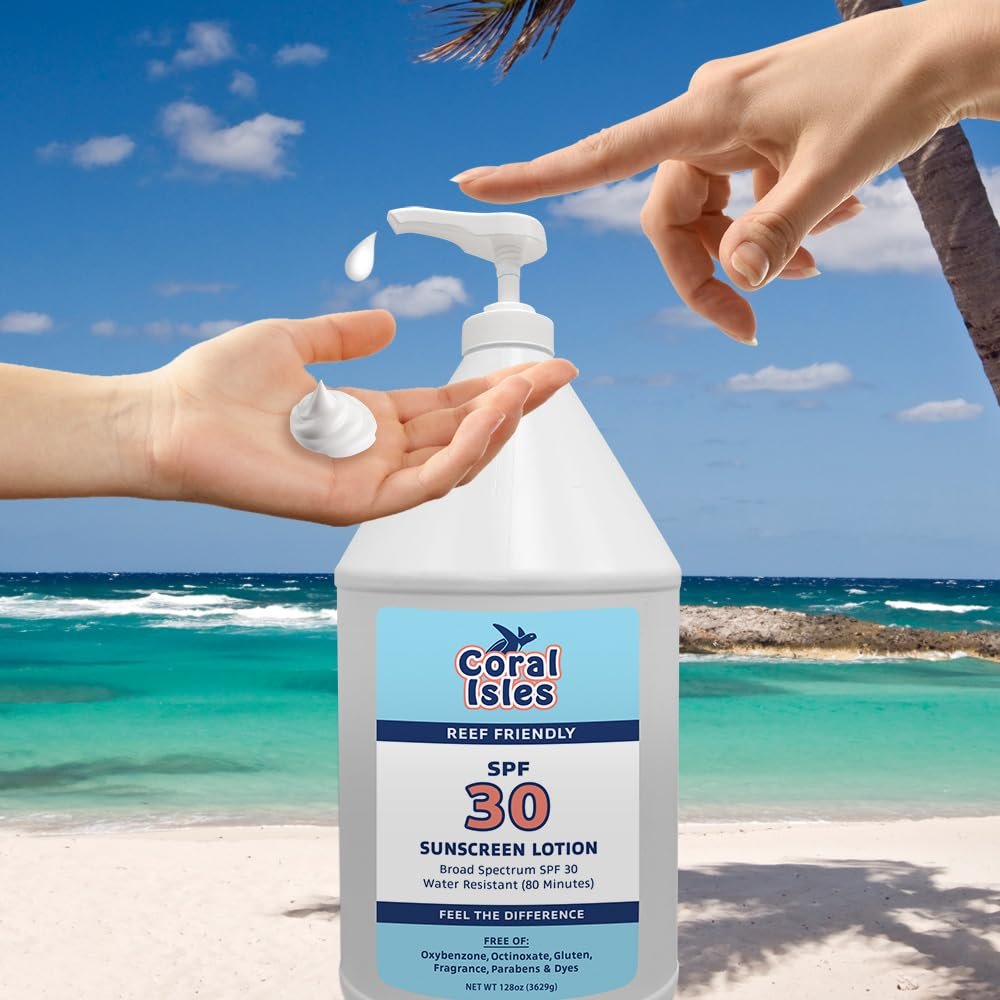 Coral Isles by Rocky Mountain Sunscreen | SPF 30 Lotion | Broad Spectrum UVA/UVB Protection | Hawaii Reef-Safe Act Compliant | Oxybenzone & Octinoxate Free | Water Resistant 80 Min. | 128 Fl Oz - Image 5