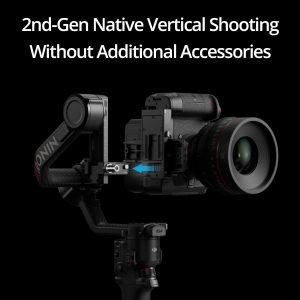 DJI RS 4 Pro, 3-Axis Gimbal stabilizer for Camera for DSLR & Cinema Camera Stabilizer Canon/Sony/Panasonic/Nikon/Fujifilm, 2nd-Gen Native Vertical Shooting, 4.5kg (10lbs) Payload, Camera Gimbal
