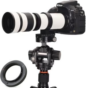 Telephoto Lens for Canon -JINTU EF Mount 420-800mm Manual Focus MF Zoom Lens for Canon EOS Rebel T8i/850D T7i/800D T7/2000D T6/1300D T6s/760D T6i/750D T5i/700D T5/1200D T4i/650D T3i/600D T3/1100D