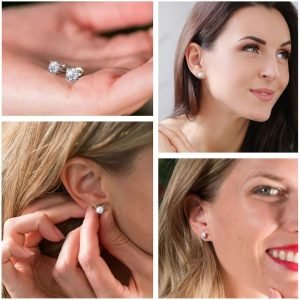 Shop LC IGI Certified 0.5 to 1 Carat Lab Grown Diamond Stud Earrings for Women And Men In Platinum Or Gold G-H SI Anniversary Jewelry Birthday Christmas Gifts