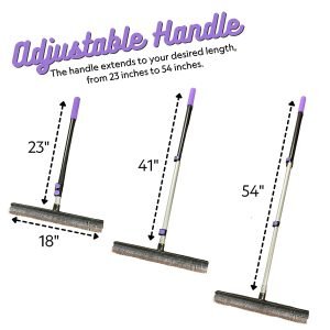 Room Groom Carpet Rake Set (Original and PET) Telescoping 54″ Adjustable Handle, Portable Design, Carpet Brush for Pet Hair, Refreshing High Pile Carpets and Artificial Turf, (Pack of 2)