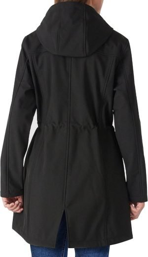 Outdoor Ventures Women’s Lightweight Waterproof Fleece Lined Hooded Softshell Rain J...