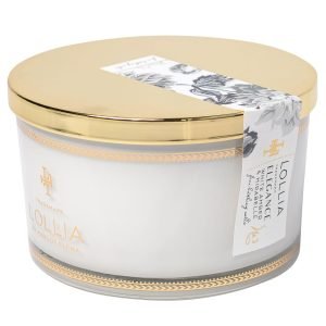 Lollia Elegance Fine Bath Salts, 20 oz. – White Amber & Mirabelle Luxury Bath Essential for Women