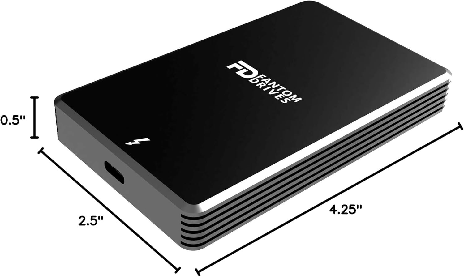 Fantom Drives Extreme 2TB External SSD - 2800MB/s, Thunderbolt 3 and 4, USB Type-C, Aluminum, 3D NAND TLC, TB3X-2300N2TB - Image 9