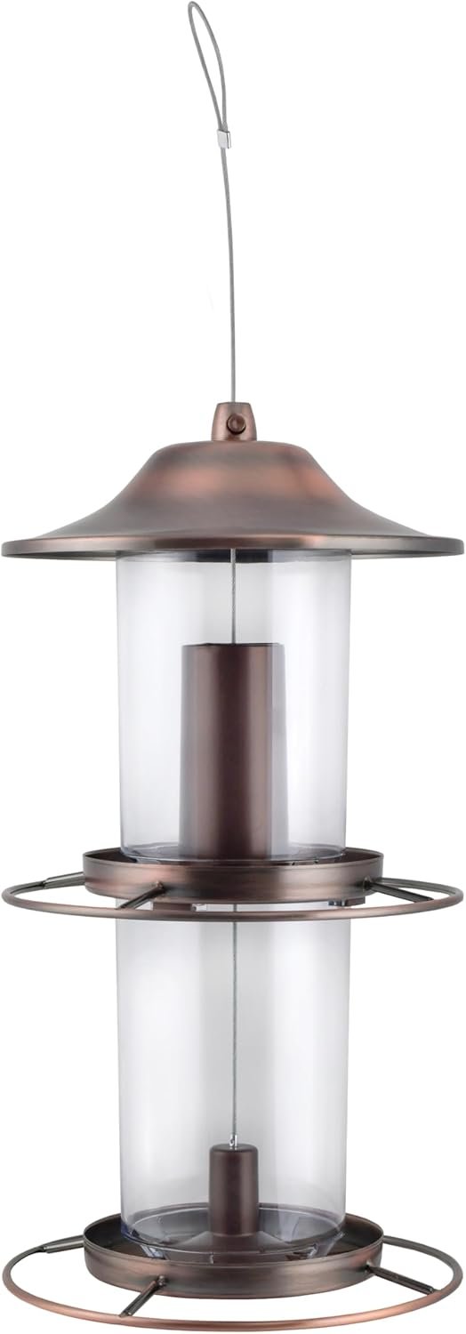Perky-Pet 325C 2-Tier Copper Panorama Bird Feeder - Image 3