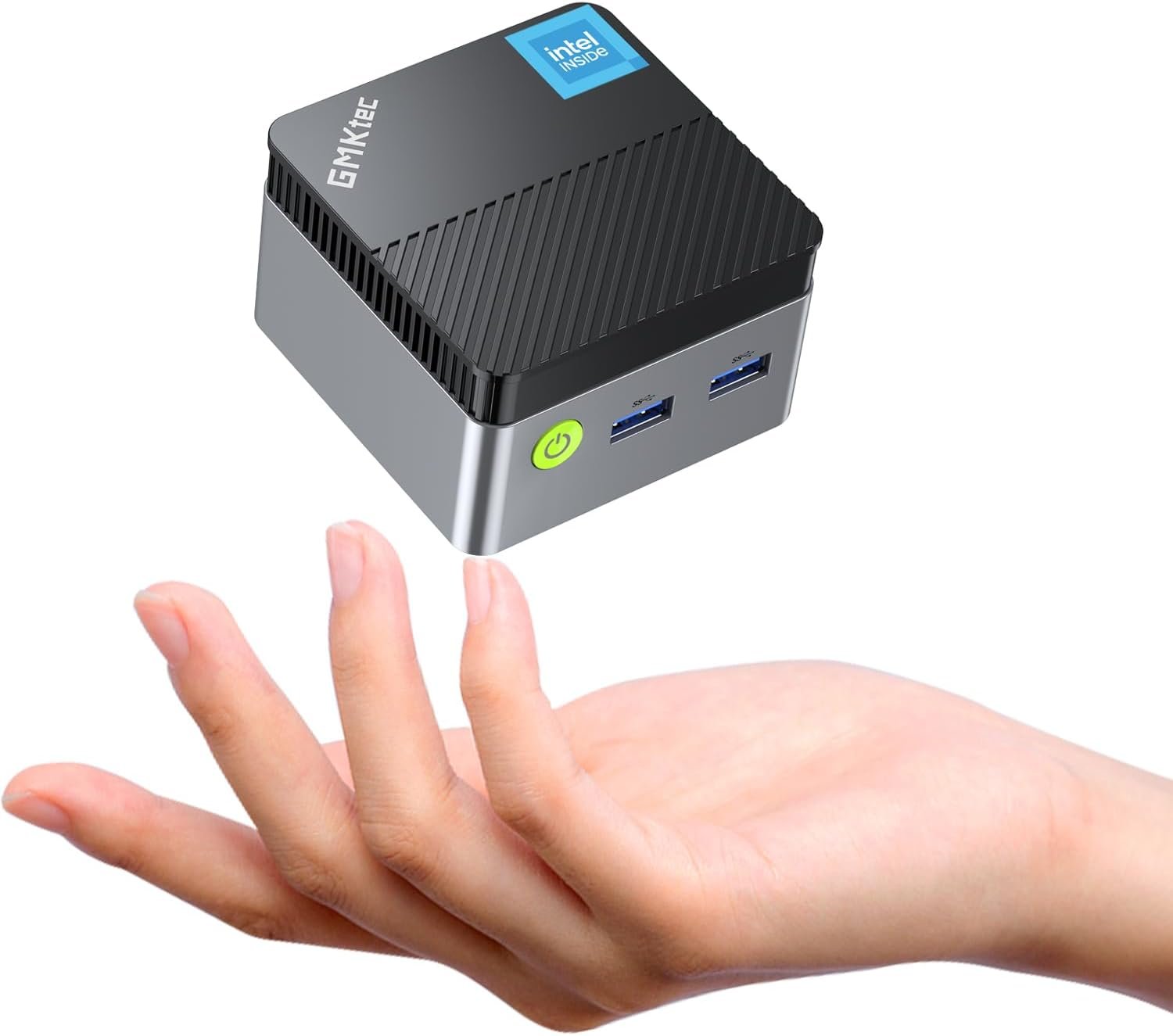 GMKtec Mini PC NucBox G5, Intel 12th Gen Alder Lake N97 (up to 3.6GHz), 12GB RAM 256GB M.2 SSD, Home & Business Mini Computer, Silent Office Pc 4K UHD Dual HDIMI, RJ45 Ethernet