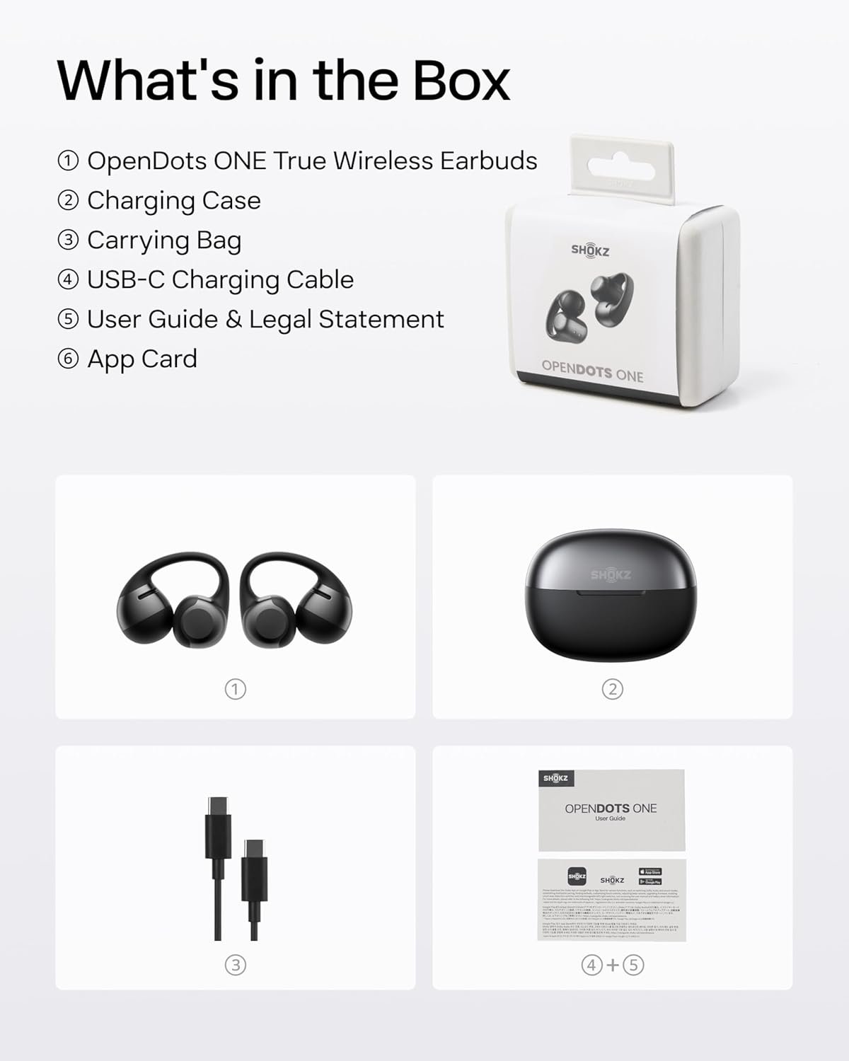 SHOKZ OpenDots ONE-Open-Ear Headphones, Clip-On Earbuds-Wireless Bluetooth Earbuds with Microphone-Secure, Lightweight, Comfort-Premium Dolby Audio-Water Resistant-Fast Charging-Up to 40 hrs Playtime - Image 9