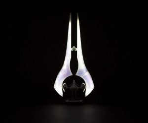 Ukonic Halo Light-Up Covenant Energy Sword Collectible Desktop Lamp with LED Light | Video Game-Themed Room Essentials | Bedside Table Lamp, Home Decor Accessories | 14 Inches Tall