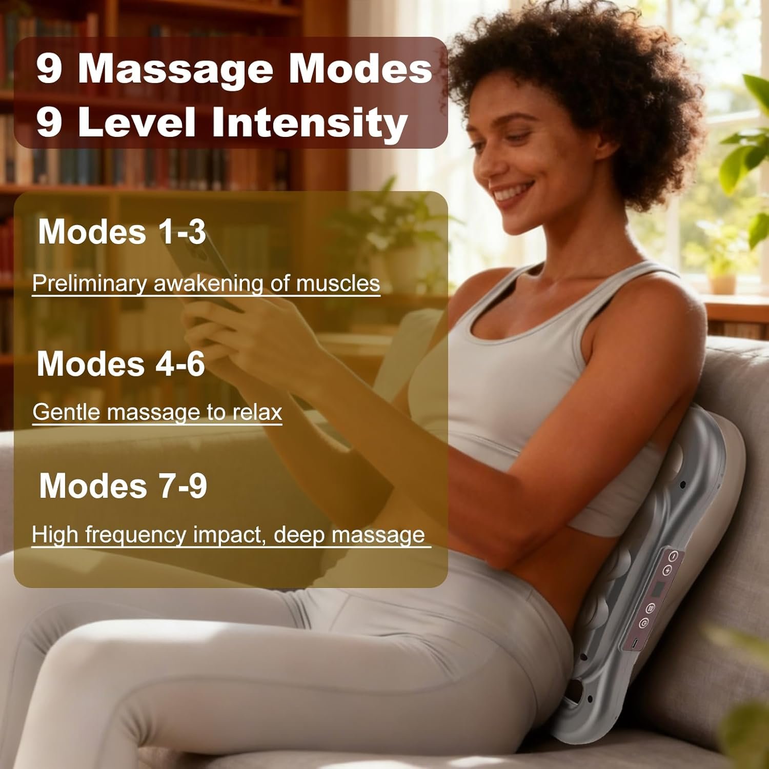28-Head Massage Gun Set, Deep Tissue Percussion Massager with 9 Modes and 9 Adjustable Intensities,Quiet Muscle Massage Gun for Back,Shoulders, Legs, Foot, Body Muscle Pain Relief, Dark Grey - Image 4