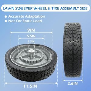 40987 Lawn Sweeper Wheel & Tire Assembly Compatible with Agri-Fab Craftsman Tow-Behind Lawn Sweeper（2 PCS）