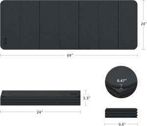 1/2 Inch Extra Thick Yoga Mat Pilates Equipment, 69″x24″ Odorless Workout Mats...