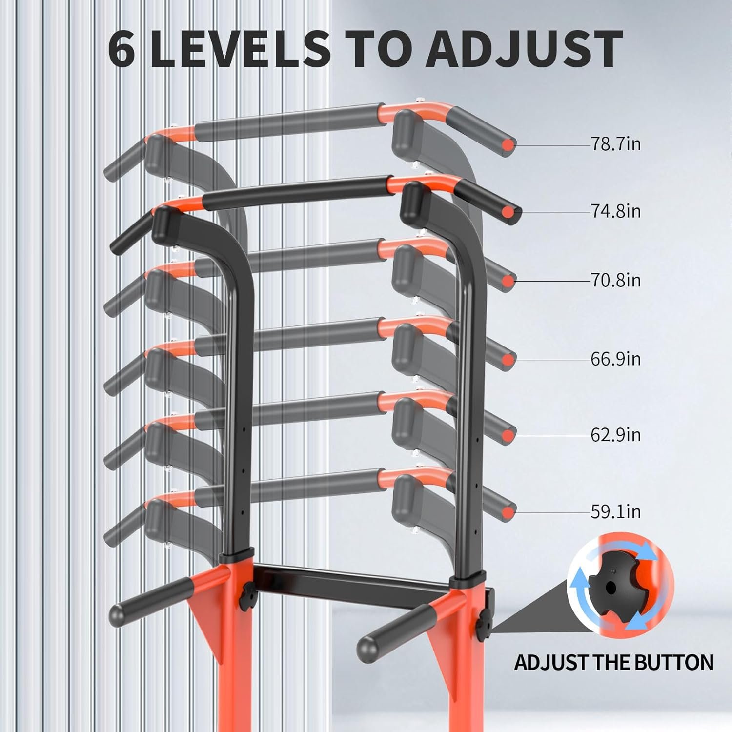 Dip Station - Home Gym Strength Training Pull-Ups Dip-Ups 330Lbs - Image 5