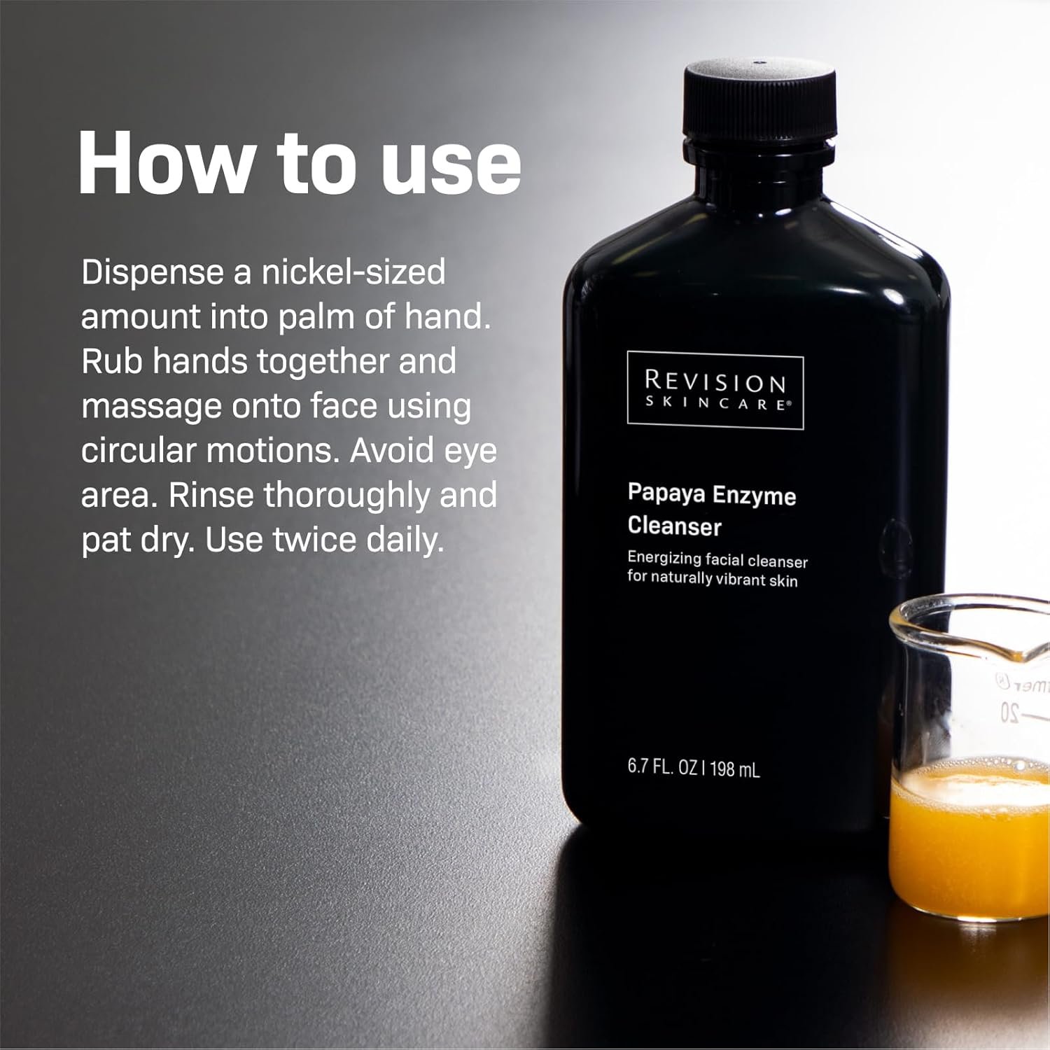 Revision Skincare Papaya Enzyme Cleanser, Energizing Facial Cleanser with Salicylic Acid, Soothing and Exfoliating - Image 3