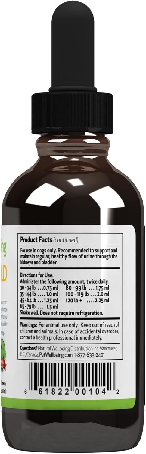 Pet Wellbeing Urinary Gold for Dogs - Vet-Formulated Multi-Herb Urinary Tract Support - Bladder Health & Urinary System Wellness - Holistic Dog Supplement - Liquid Formula 4 oz (118 ml) - Image 3
