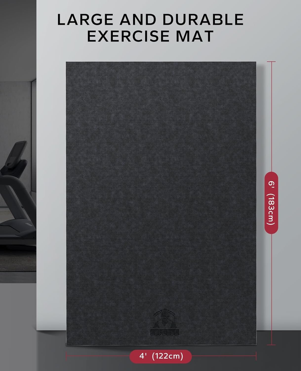 HAPBEAR Extra Large Exercise Mat-7'x5'/6'x8'/6'x9'/6'x10'/6'x12'x8mm(1/3 inch),Non-Slip, Ultra Durable, Thick Workout Mats for Home Gym Flooring Cardio, Yoga Mats for Fitness, High-Density Exercise Mat, Shoes-Friendly - Image 2