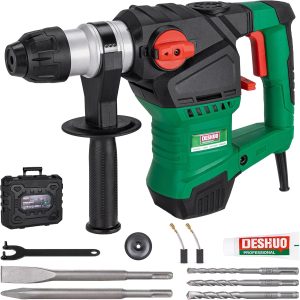1-1/4″ SDS-Plus Rotary Hammer Drill, 12.5 Amp 3 Functions Corded Vibration Control R...