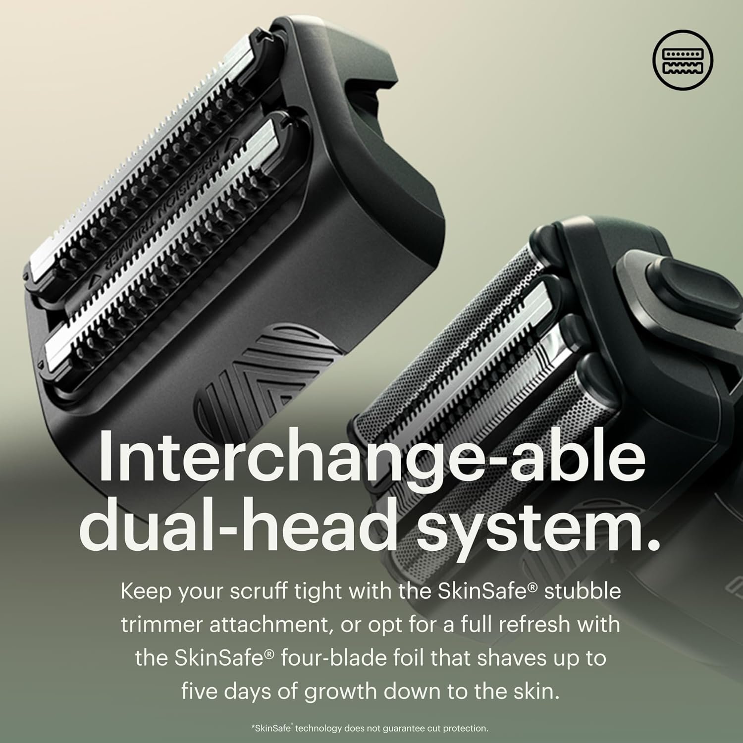 MANSCAPED® The Chairman™ PRO Men’s Electric Foil Face Shaver - Two Interchangeable Blade Heads, SkinSafe® Four-Blade Foil & Stubble Trimmer, USB-C Wireless Compatible Charging, Gentle on Neck - Image 4