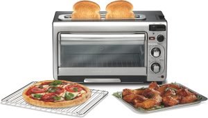 Hamilton Beach 2-in-1 Countertop Toaster Oven and Long Slot 2 Slice Toaster, 60 Minute Tim...