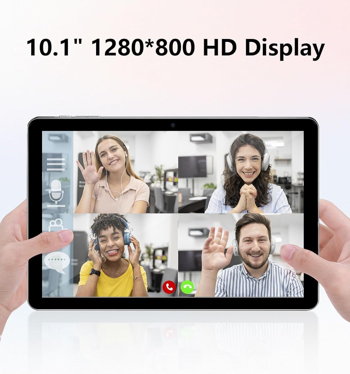 Android Tablet, 10.1 inch Android 15 Tablets 12GB(4+8) RAM / 64GB ROM / 1TB SD Card Expansion, 1280x800 IPS HD Touchscreen, 6000mAh Battery, Bluetooth 5.0, Dual Cameras, GMS, Dual Band WiFi - Black - Image 4