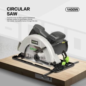 GALAX PRO 11 Amp Power Circular Saw, 6000RPM Corded Circular Saw with Adjustable Cutting Depth 2-1/2″ (90°) to 1-7/8″ (45°), 7-1/4 Inch Carpentry Saw Blade, Ideal for Wood, Plastic Cuts