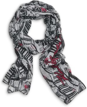 KARL LAGERFELD Womens Jewel Print Scarf Scarf