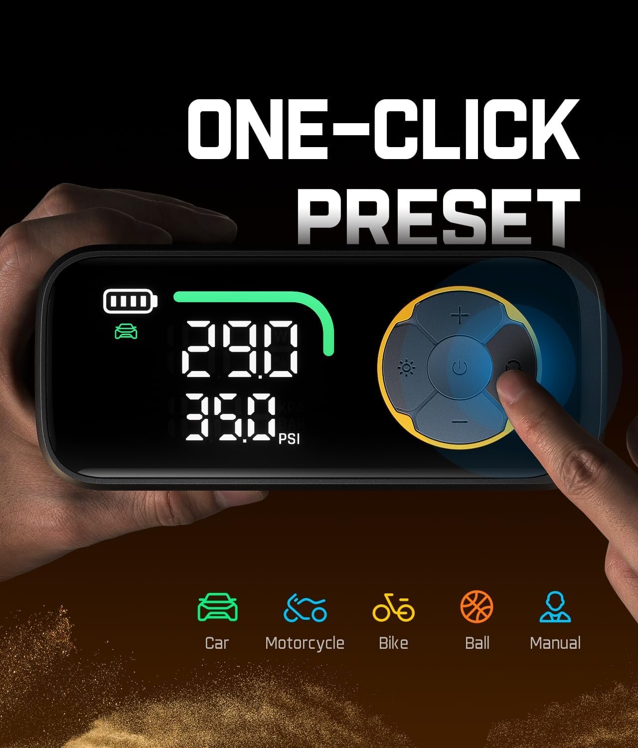 Fanttik X10 APEX Tire Inflator Portable Air Compressor, 35s Fast Inflation, 150 PSI Cordless Tire Inflator with Digital Pressure Gauge, Car Air Pump for MPV, SUV, Bikes, Motorcycles, Balls - Image 6
