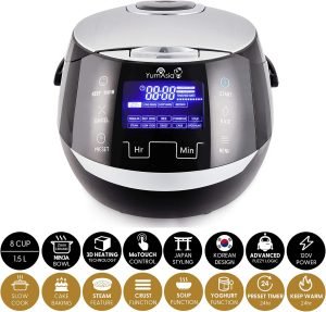 Yum Asia Sakura Rice Cooker with Ceramic Bowl and Advanced Fuzzy Logic (8 Cup, 1.5 Litre) ...