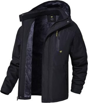 QPNGRP Mens Waterproof Ski Snowboard Jacket Winter Windproof Snow Coat