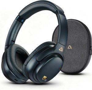1Mii E700 Wireless Bluetooth Over Ear Headphones with Active Noise Canceling, Hi-Res Audio LDAC/aptX Low Latency for Airplane Travel Overhead Comfort, 54H Playtime, Custom EQ via App – Blue