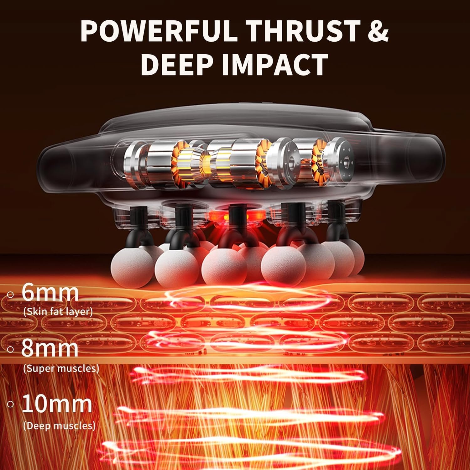 VTT 16-Head Massage Gun Set, Deep Tissue Percussion Massager with 3 Modes & 30 Intensities,Quiet Muscle Massage Gun for Back,Shoulders, Legs, Foot, Body Muscle Pain Relief - Image 2
