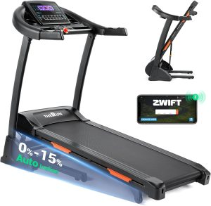THERUN Incline Treadmill for Running and Walking, 300 lbs Weight Capacity Folding Treadmil...