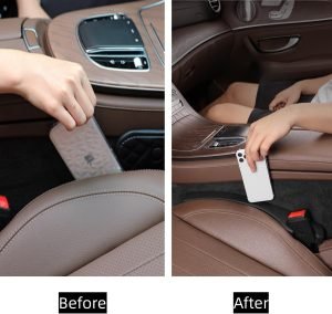 Car Seat Gap Filler 2 Pack, Universal Fit PU Leather Car Seat Gap Plug to Fill The Gap Bet...