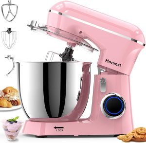 Stand Mixer, 6.5QT 10-Speed Tilt-Head Electric Stand Mixer, 3-In-1 Kitchen Mixer with Bowl...