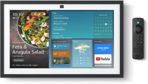 Amazon Echo Show 15 (newest model), Full HD 15.6″ kitchen hub for home organization, with built-in Fire TV and Alexa