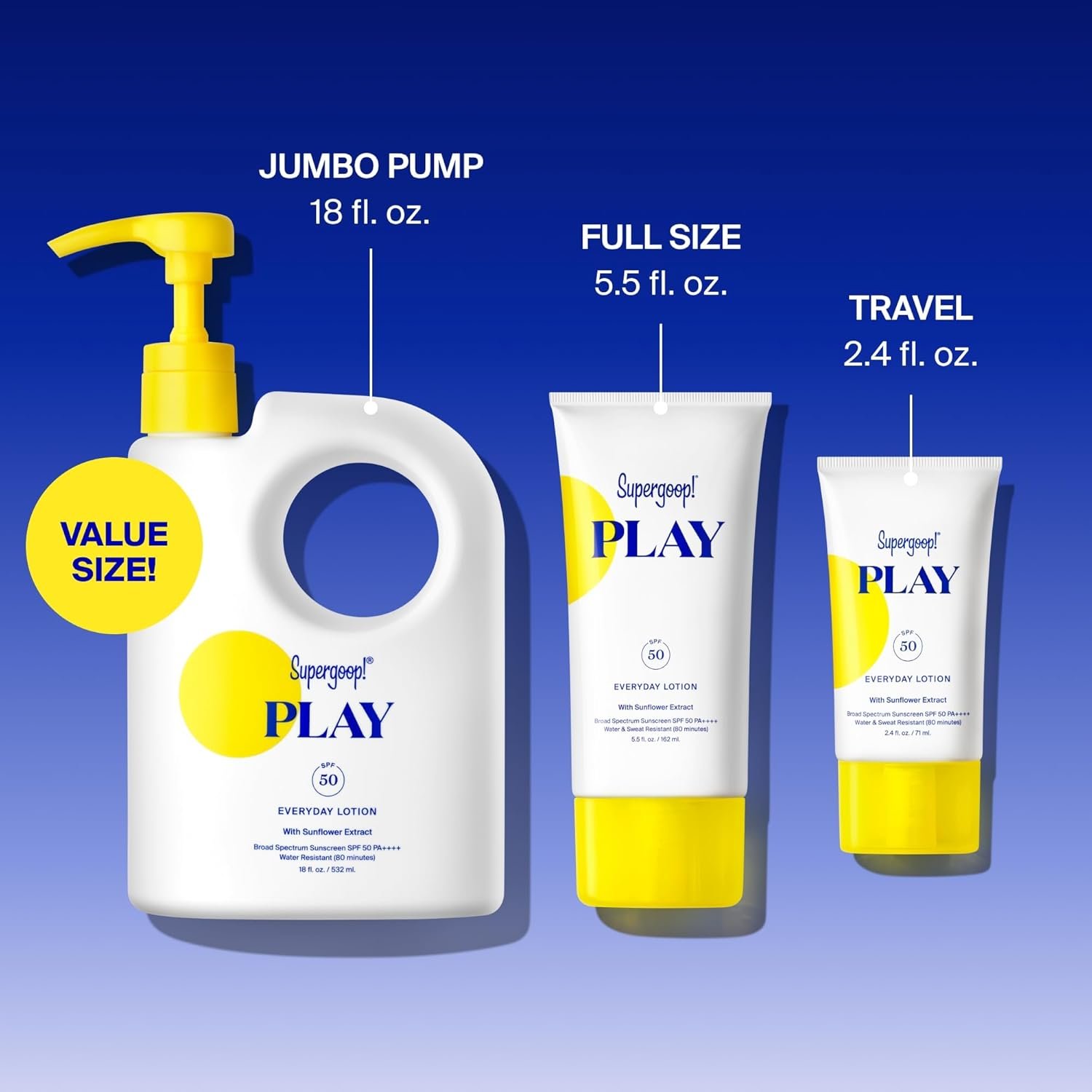 Supergoop! PLAY Everyday Lotion SPF 50 - Broad Spectrum Body & Face Sunscreen - Great for Active Days - Fast Absorbing, Water & Sweat Resistant - 18 fl oz - 2 Pack - Image 7