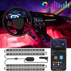 Govee Car LED Lights, Smart Car Interior Lights with App Control, RGB Lights with DIY Mode...