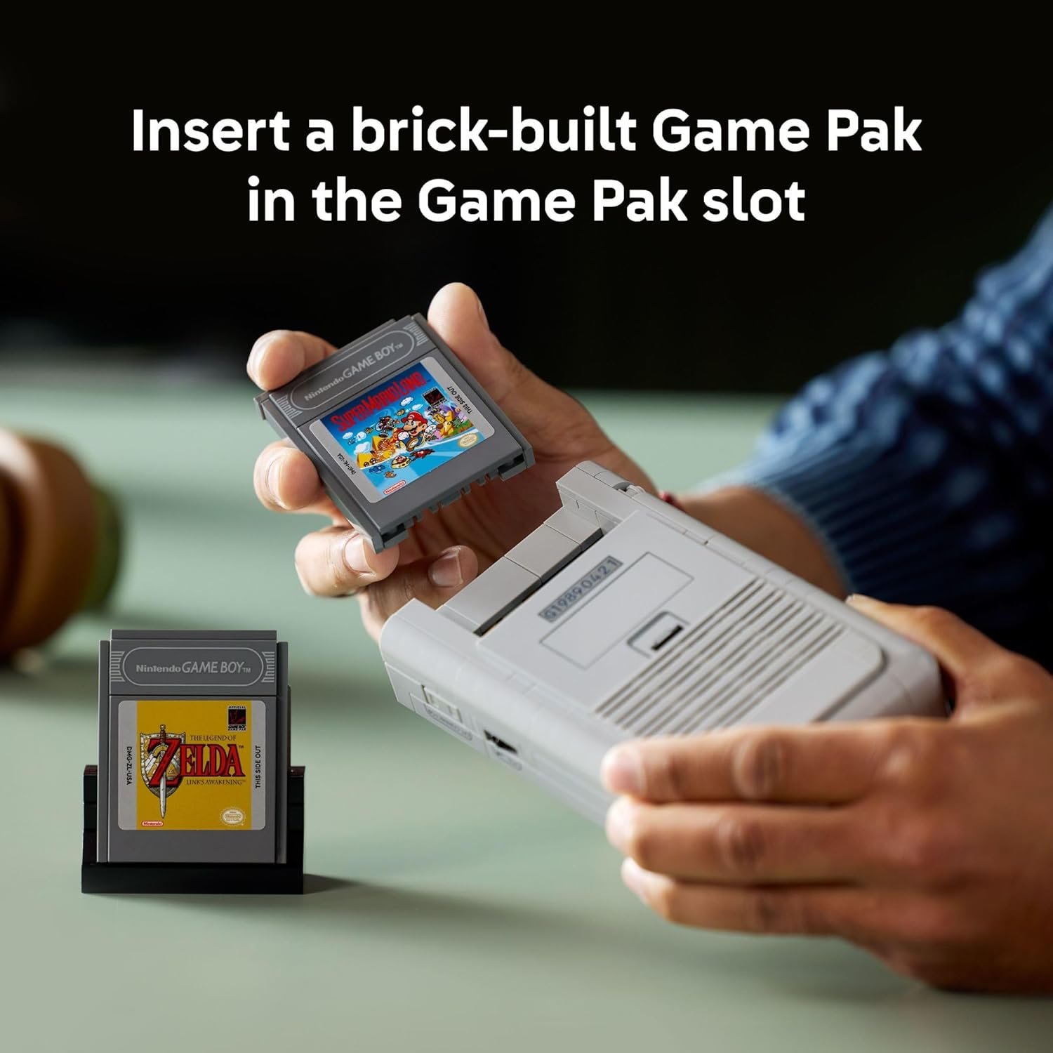 LEGO Super Mario Game Boy - Retro Building Sets for Adults, Ages 18+ - Collectible Model with Game Paks and Display Stand - Birthday Gifts for Men & Women - 72046 - Image 4
