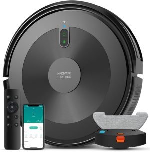 Robot Vacuum and Mop, 4000Pa 3-in-1 Robotic Vacuum Cleaner, Alexa & APP Control, Schedule Cleaning, Self-Charging, Slim and Quiet, Robotic Vacuum Perfect for Pet Hair, Hard Floor, Carpet