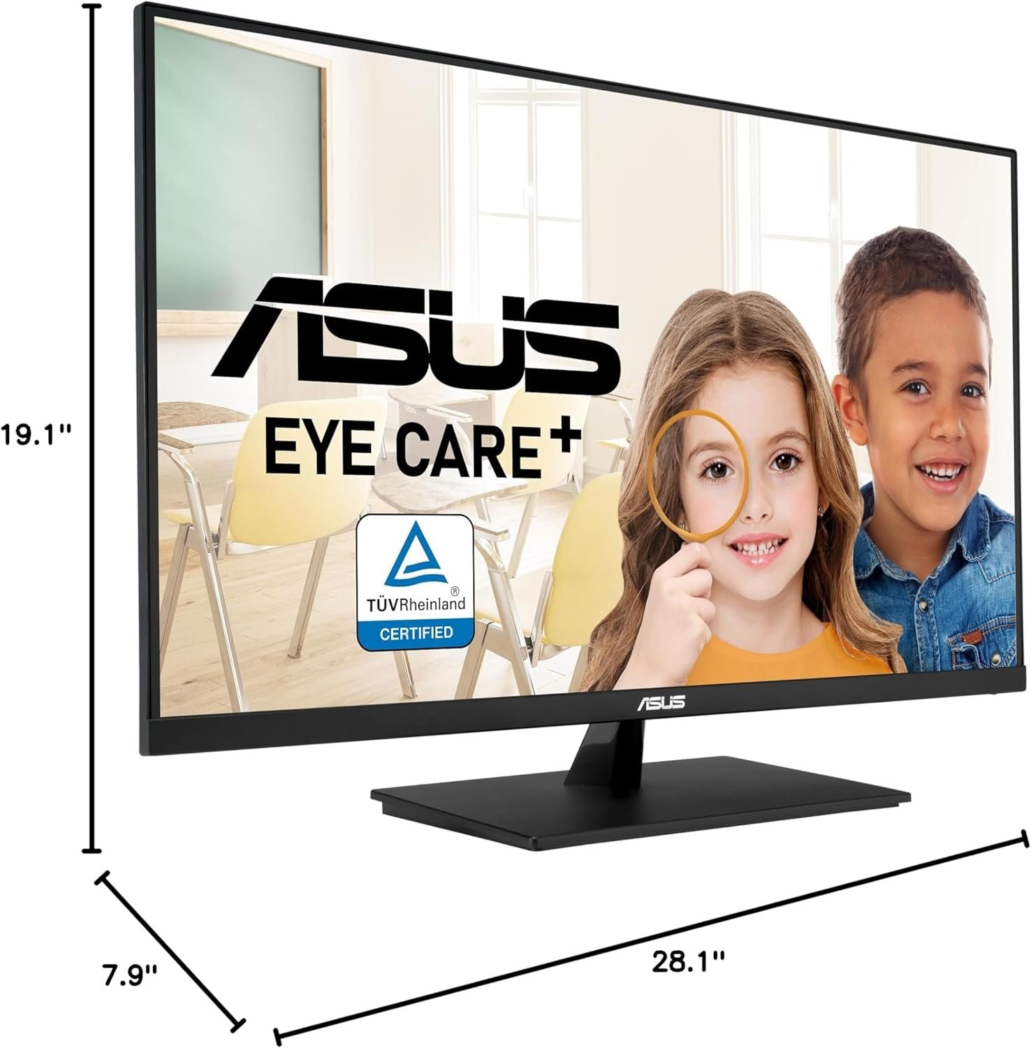 ASUS 31.5” 4K HDR Eye Care Monitor (VP327Q) – UHD (3840 x 2160), 99% sRGB, HDR-10, Adaptive-Sync, Speakers, DisplayPort, HDMI, Flicker Free, Blue Light Filter, VESA Mountable,Black - Image 7